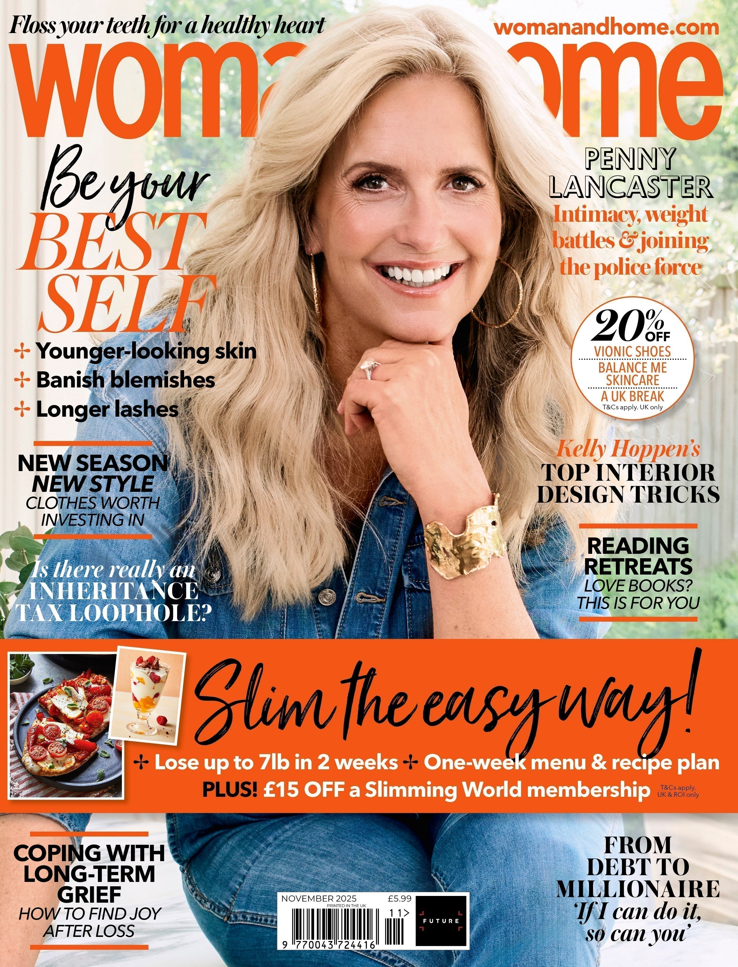 Penny Lancaster: Gold + Denim Mood