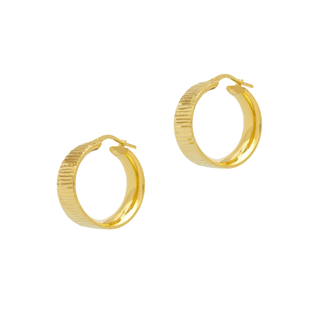 Wide Sparkly Hoop Earrings