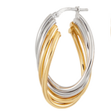 Gold & Silver Oval Earrings