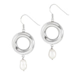 Chunky drop pearl earrings