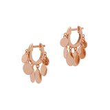 Drop Disc Rose Gold Earrings