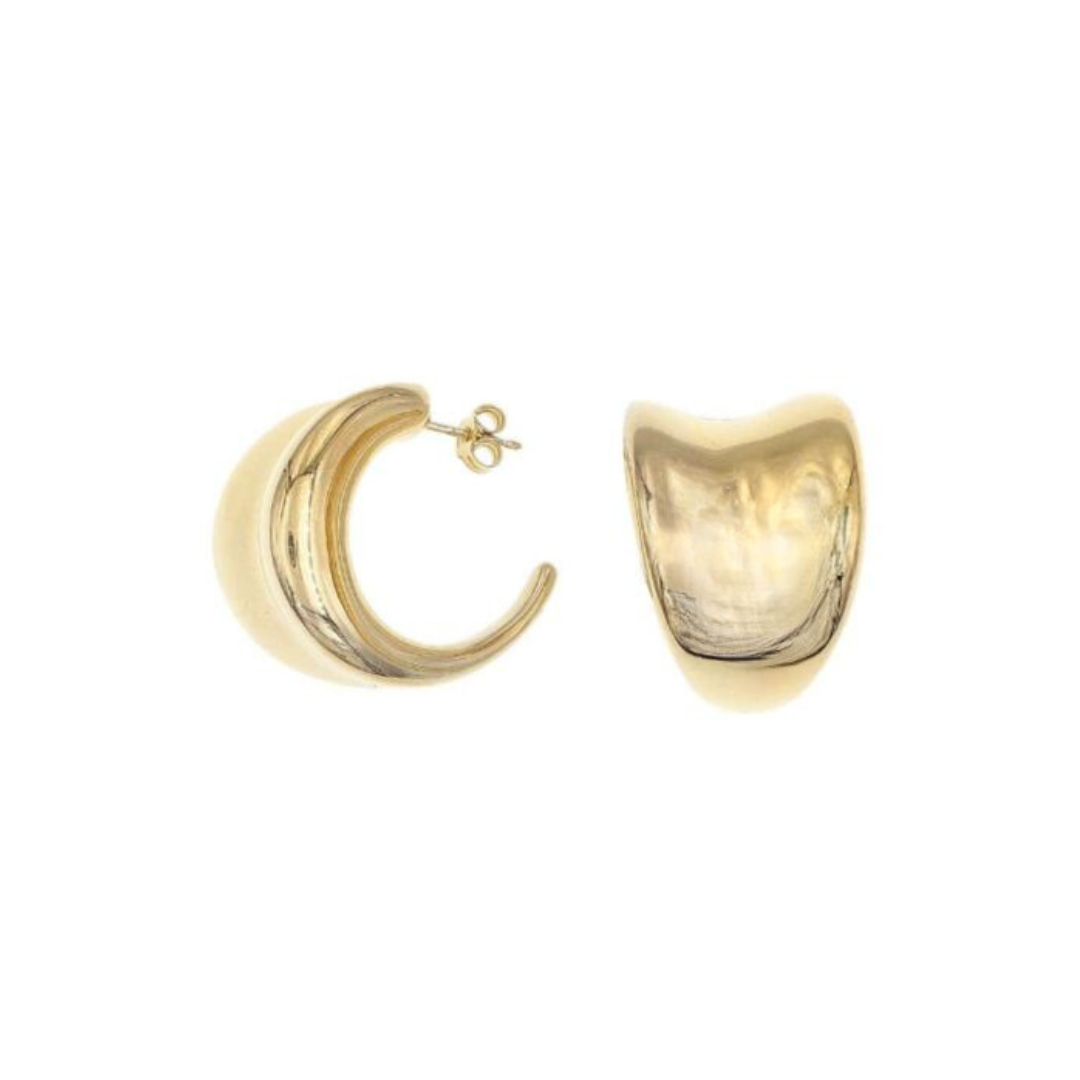 Gold chunky electro form earrings