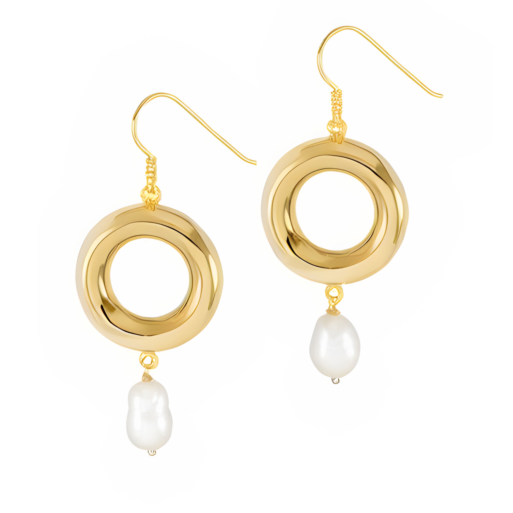Chunky drop pearl earrings