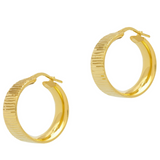 Wide Sparkly Hoop Earrings