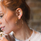 Large Gold Classic Hoops