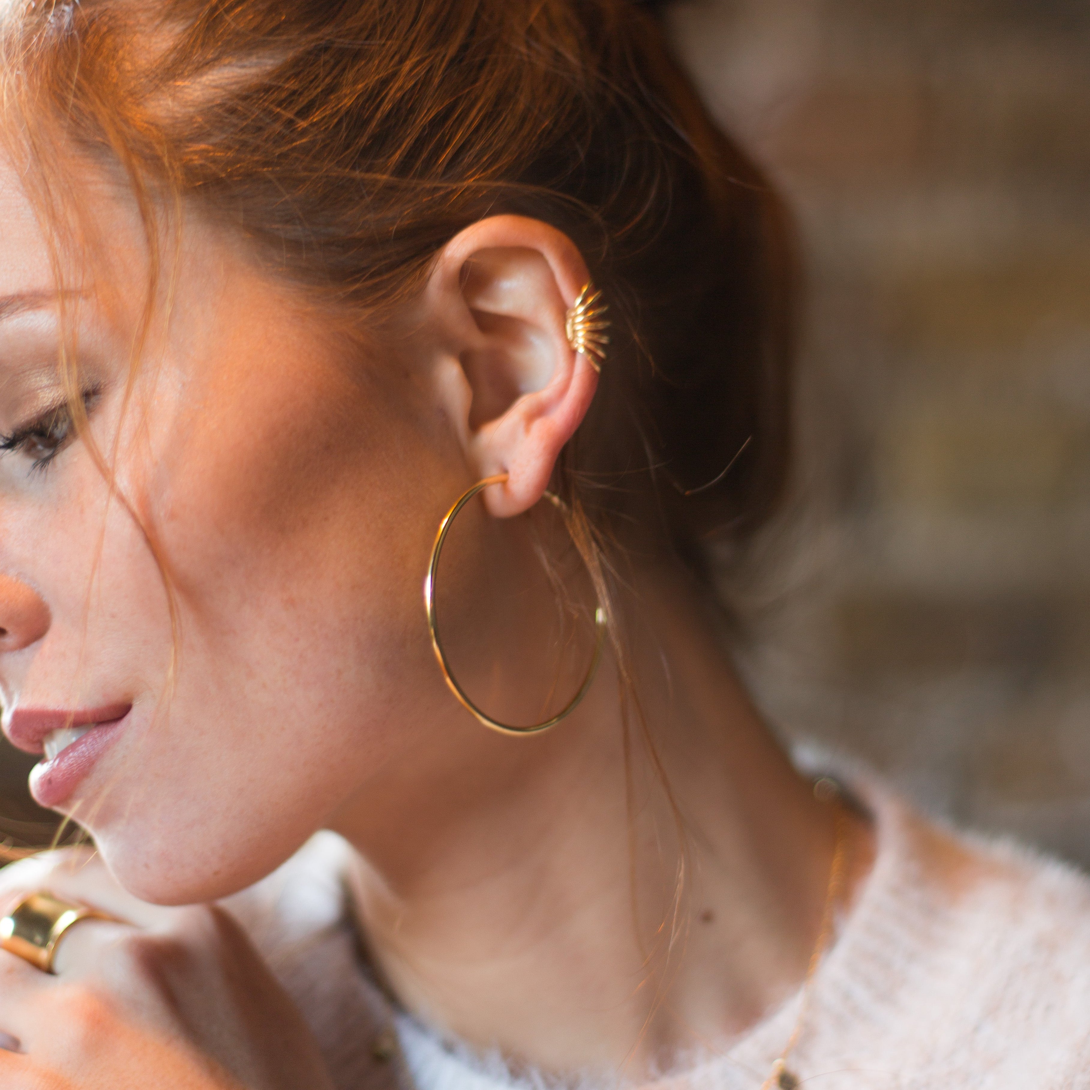 Large Gold Classic Hoops
