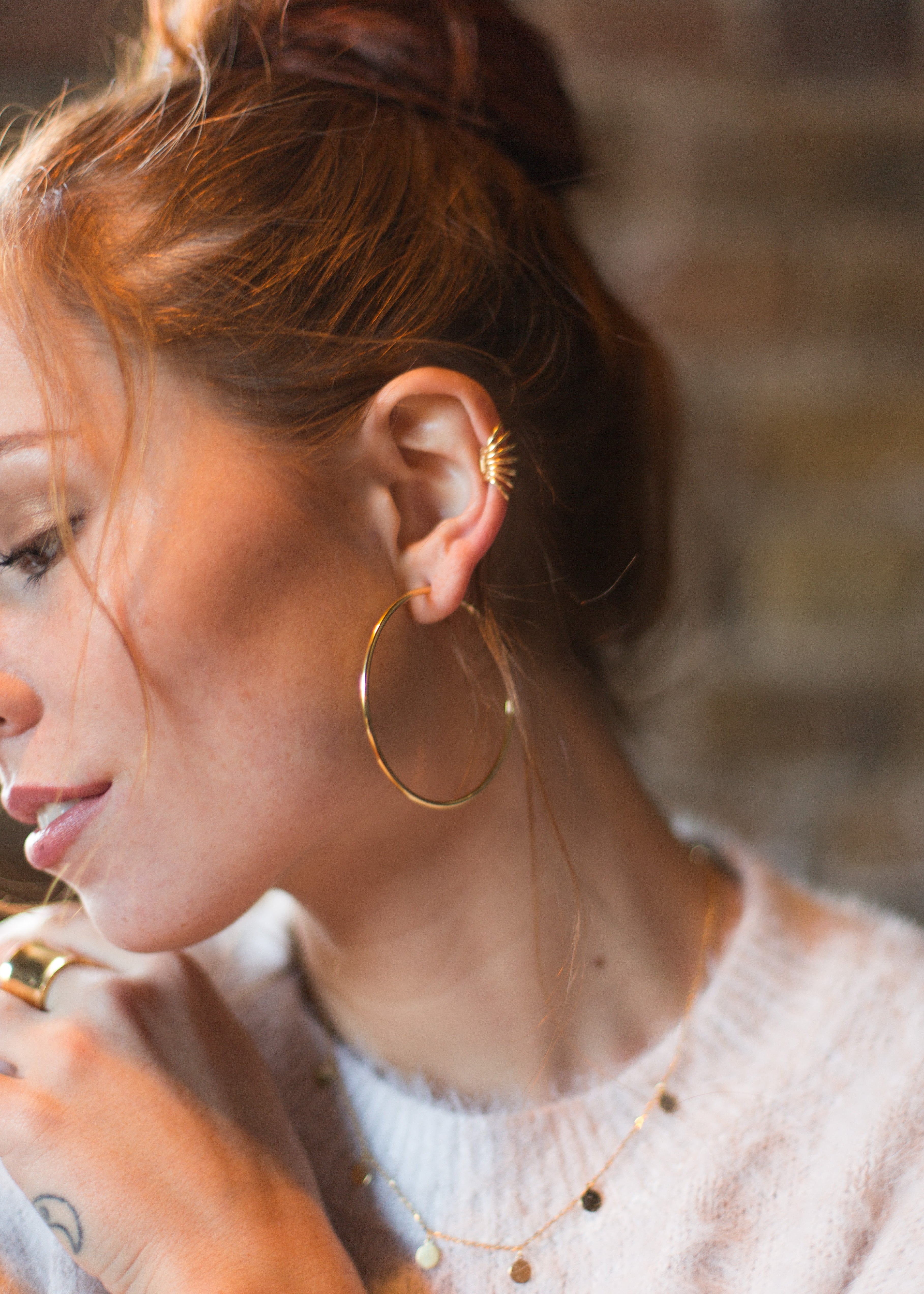 Large Gold Classic Hoops