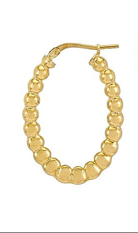 Oval Bubble Hoop Earrings - Gold - The Hoop Station