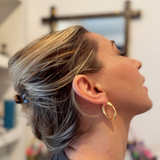 Oval Double Hoop Earrings