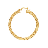 Small twist hoop earrings