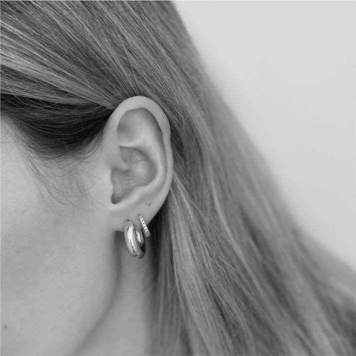 SILVER LUXURY HOOPS