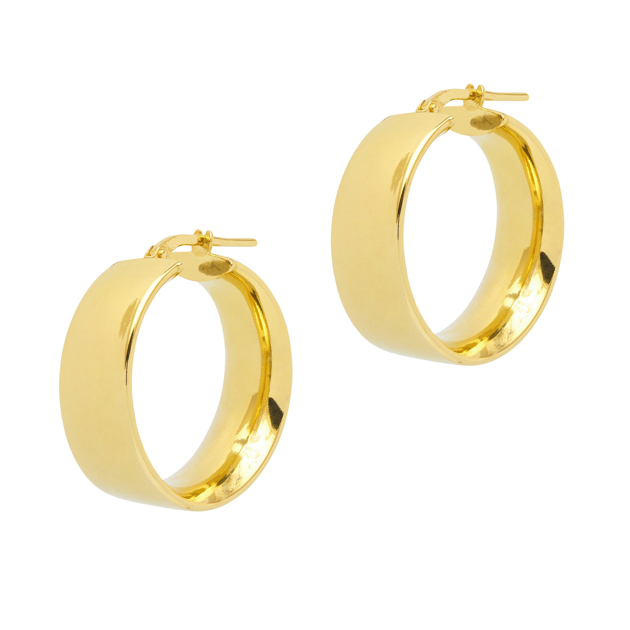Wide shiny hoops