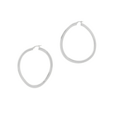 Silver Wave Shiny Hoops