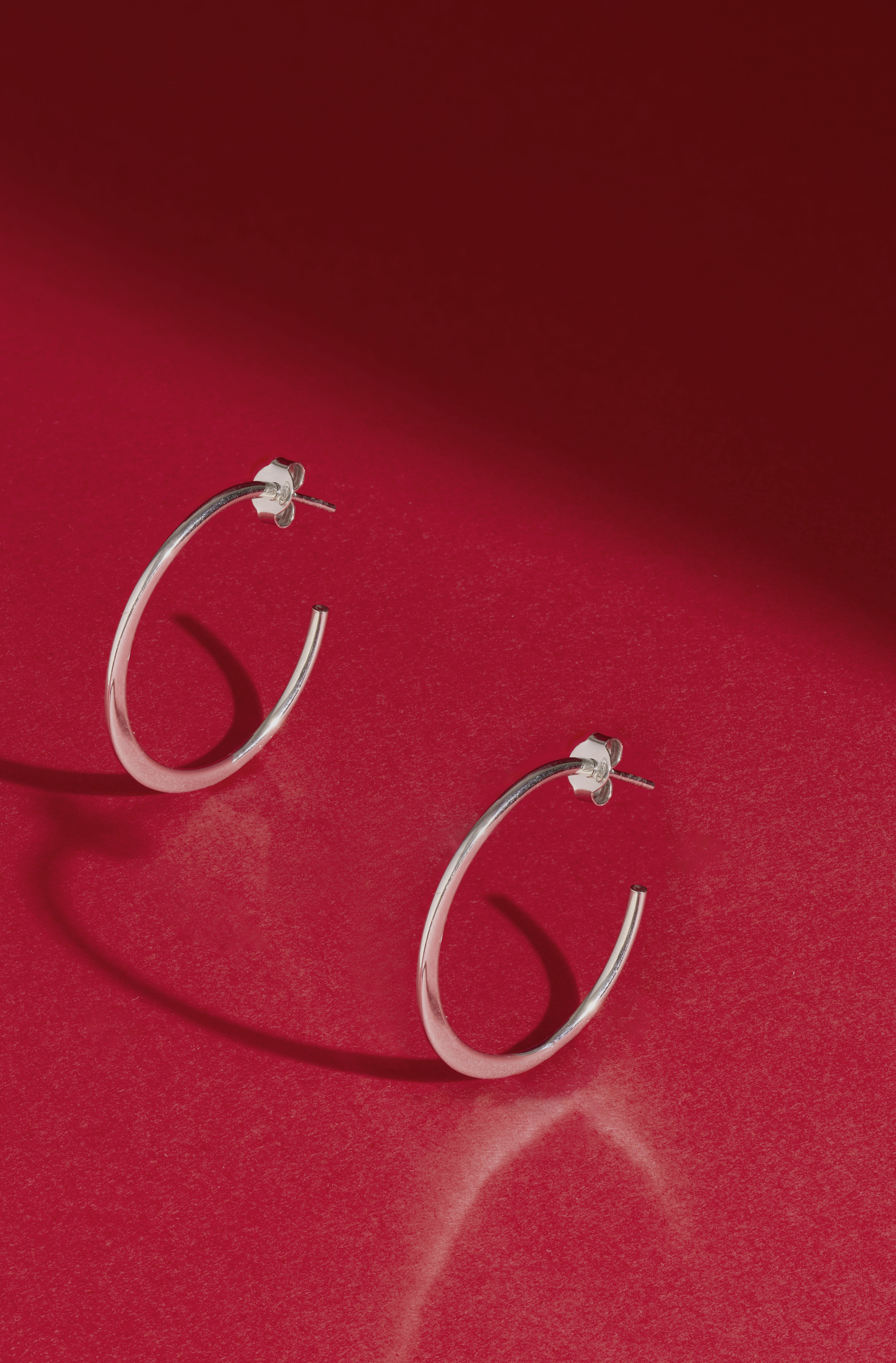 Silver Hoop Earrings