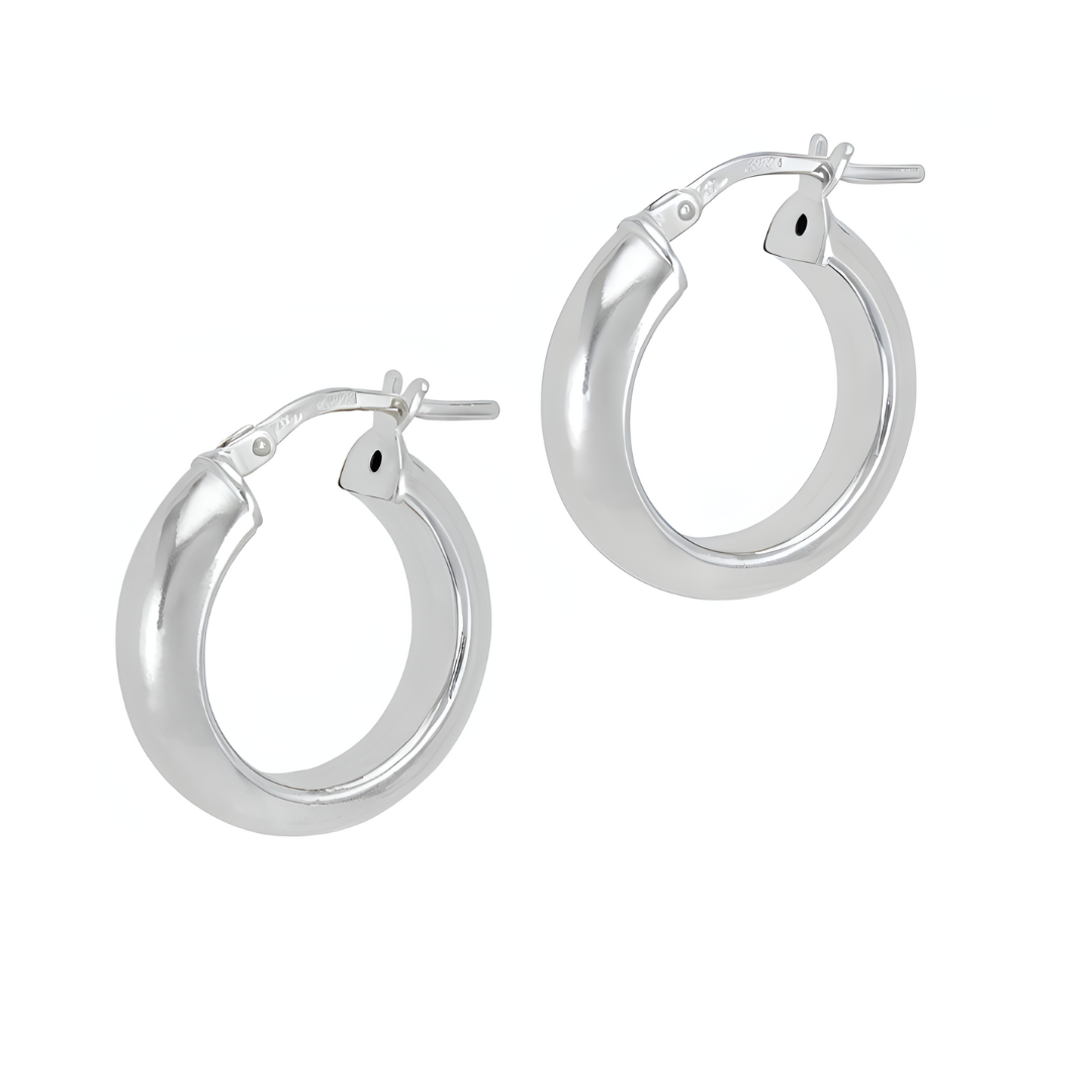 Curved Silver earrings