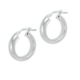 Curved Silver earrings