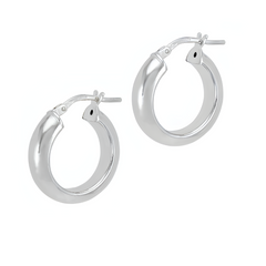 Curved Silver earrings