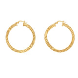Squared Edged Hoop Earrings
