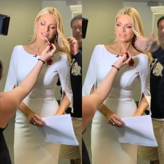 Tess Daly, Large Pearl Hoop Earrings - Gold