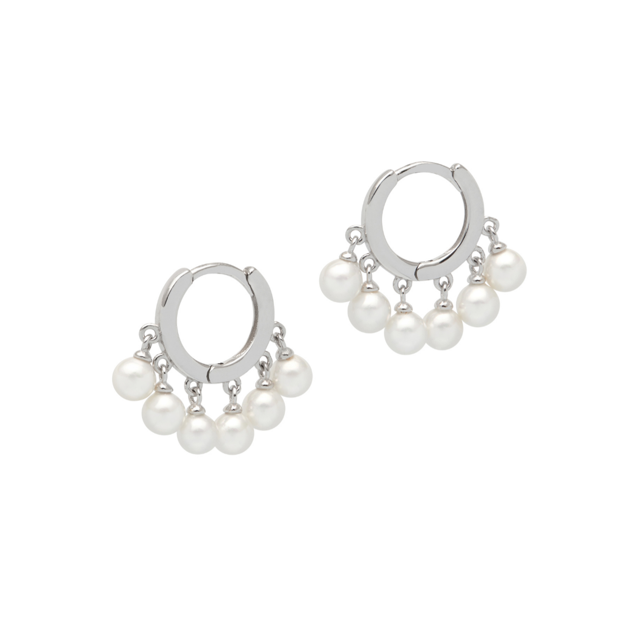 pearl  cluster drop earrings