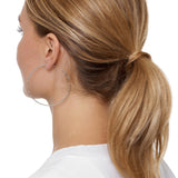 Delicate, Sparkly Hoop Earrings - Silver - Large - The Hoop Station