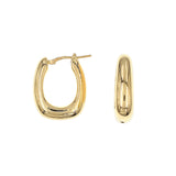 Oval Gold Hoop Earrings