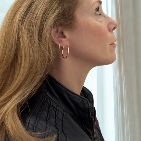 shiny gold 29 mm hoops