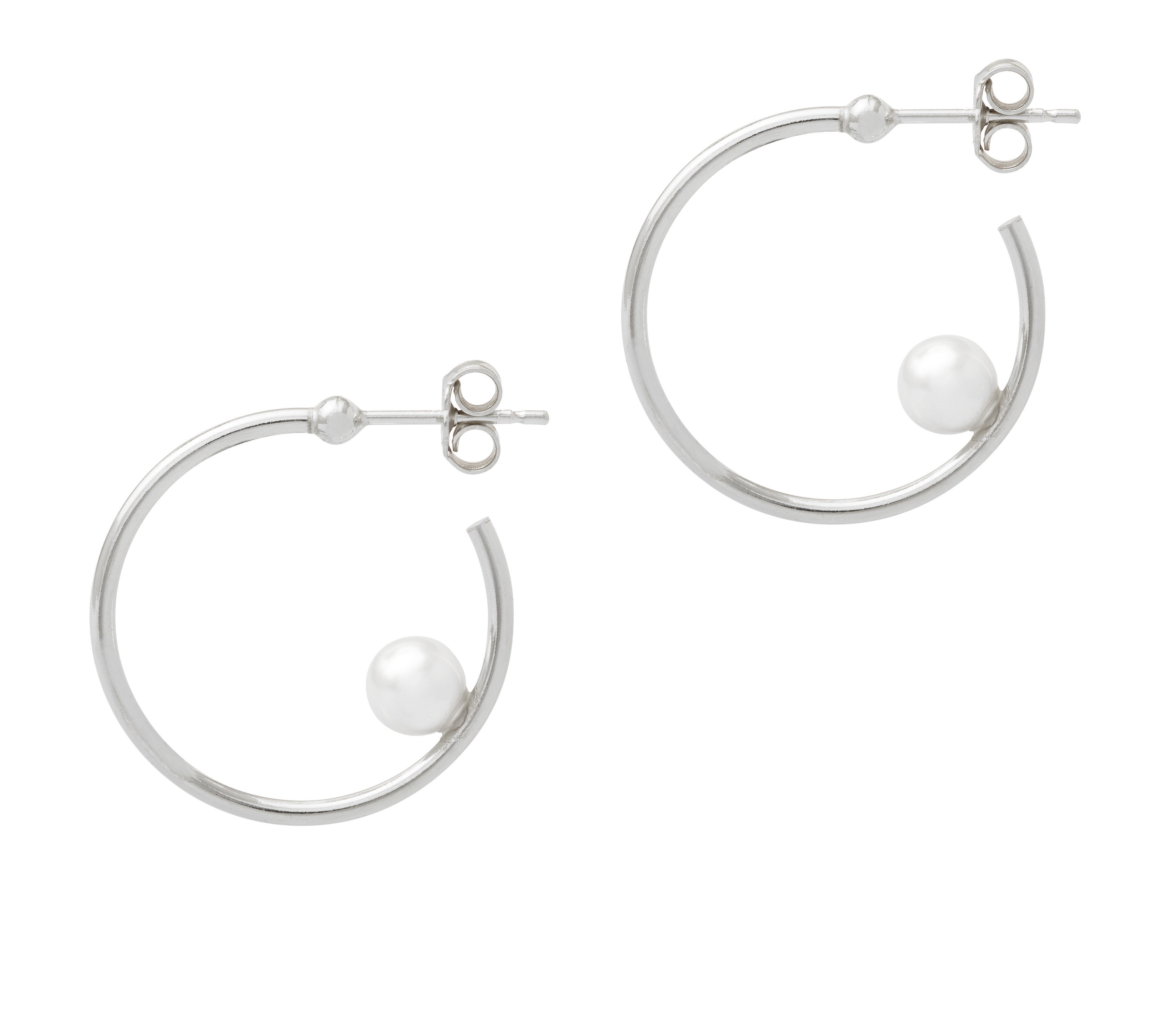 hoop earrings with pearls