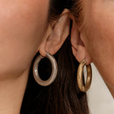 luxury matte hoop earrings