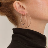 sparkly rose gold hoop earrings