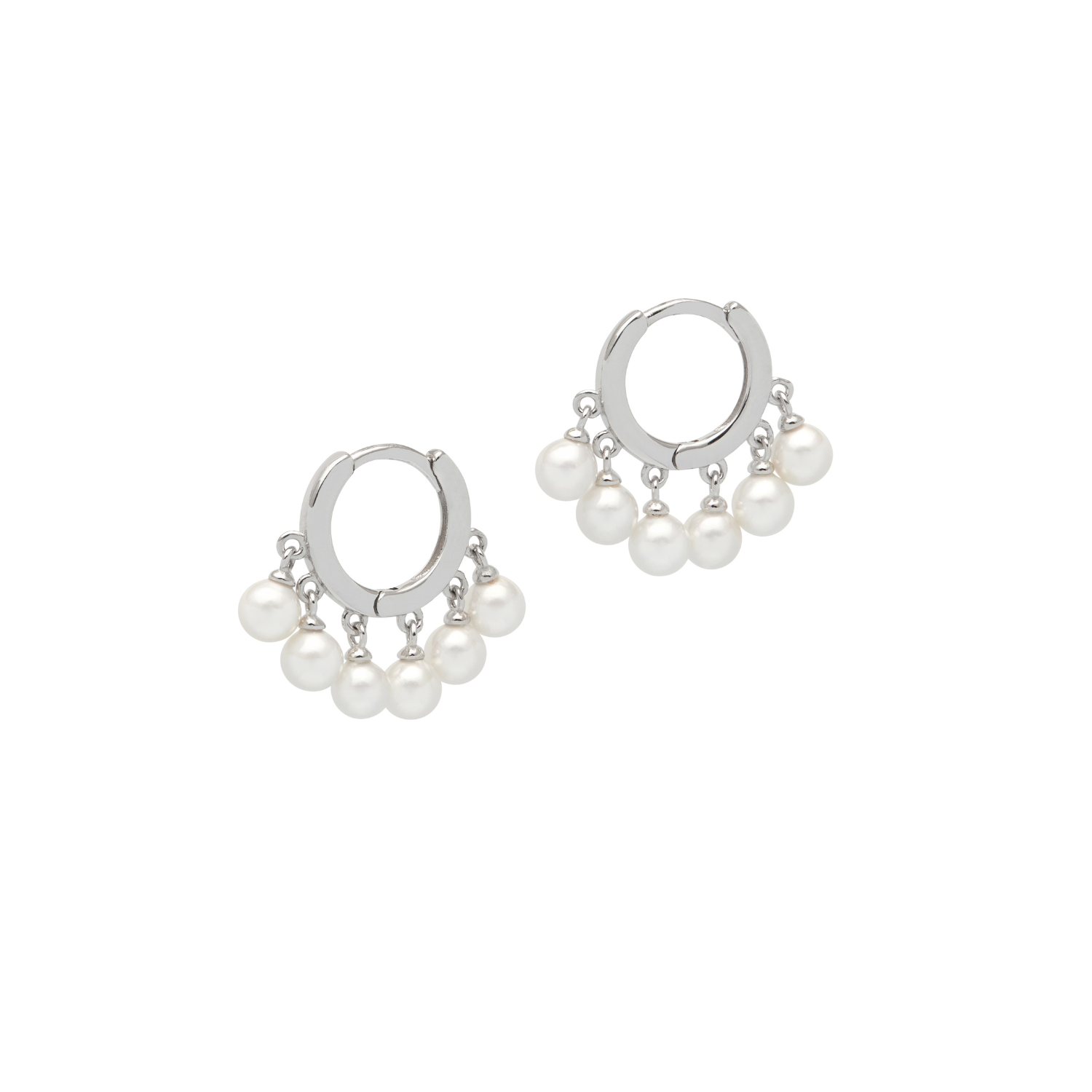 pearl huggie earrings