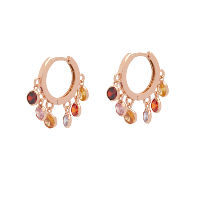 rose gold huggie hoops