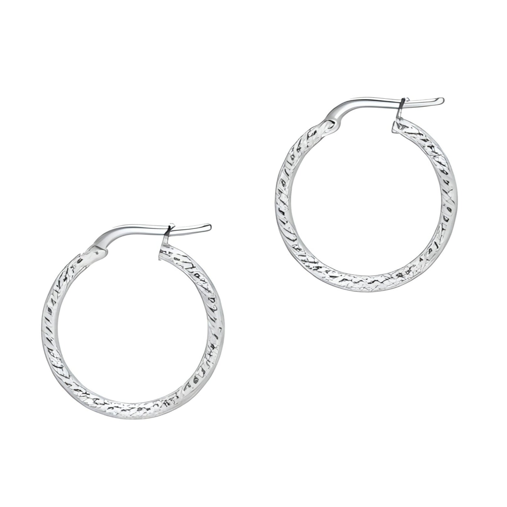 silver sparkly hoop