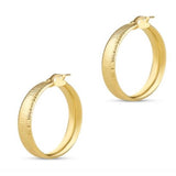 RGold patterned hoop earrings