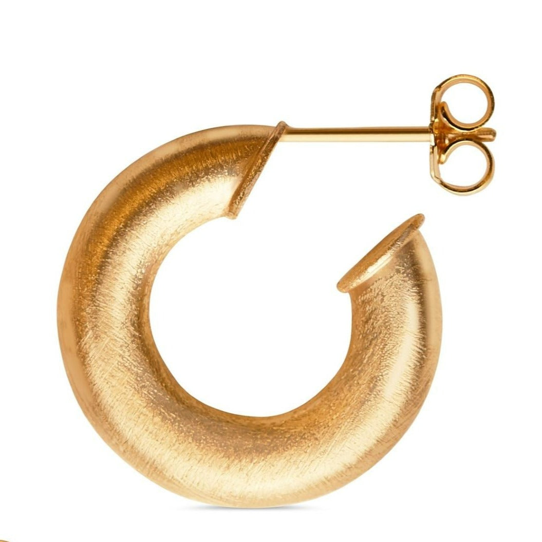 Luxury Velvety Gold Hoop Earrings