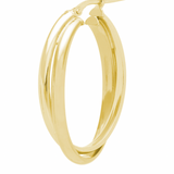 Double Oval Twist Hoops