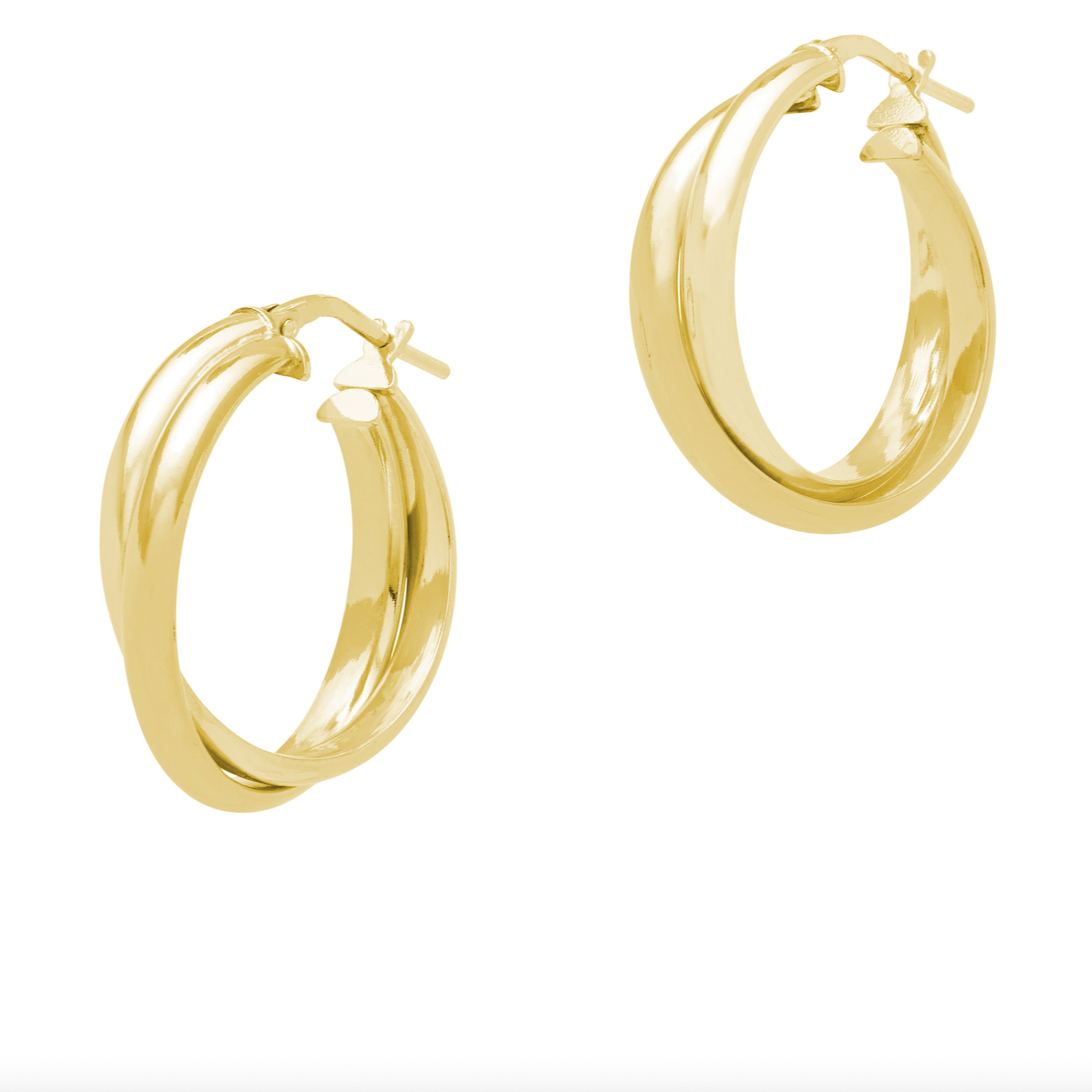 Small Gold Twist Hoop Earring