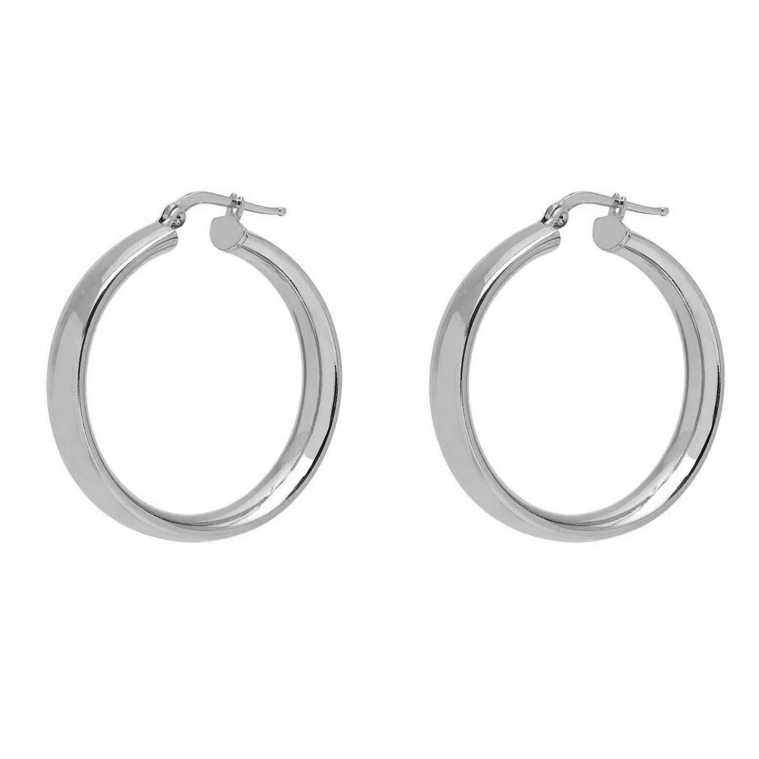 Curved Hoops - Silver - THE HOOP STATION