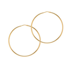 gold hoop earrings, 55 mm large
