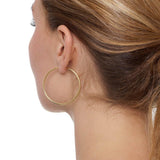 Medium Hoop Earrings, Gold
