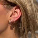 Mesh, 'Cage' hoop earrings