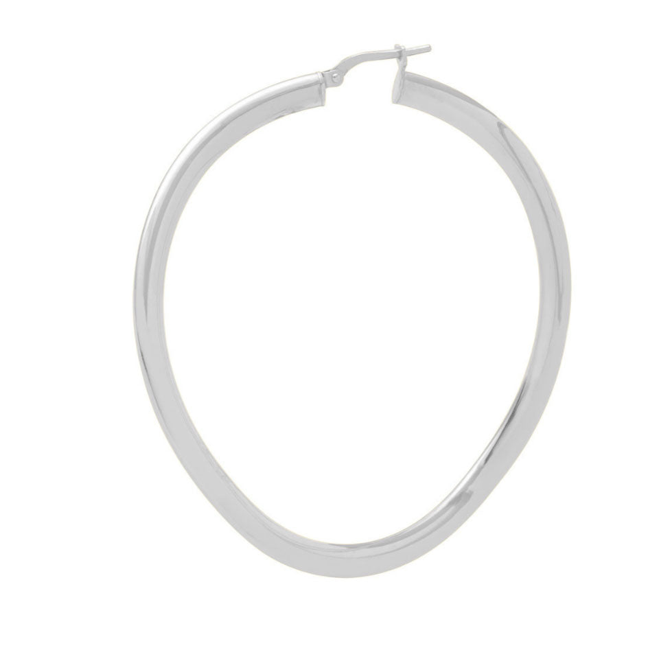 Silver Wave Shiny Hoops