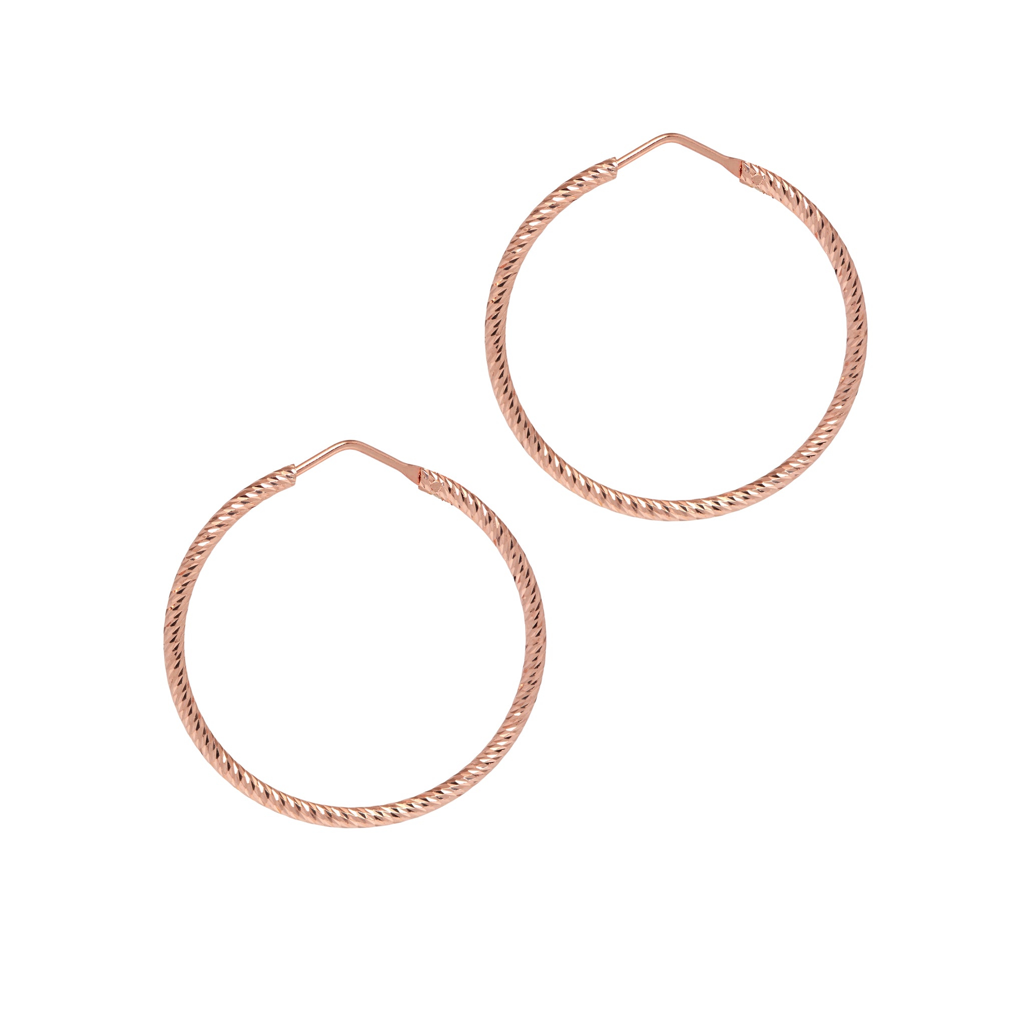 Rose Gold Small Sparkly Hoops