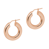 Rose gold chunky hoop earrings