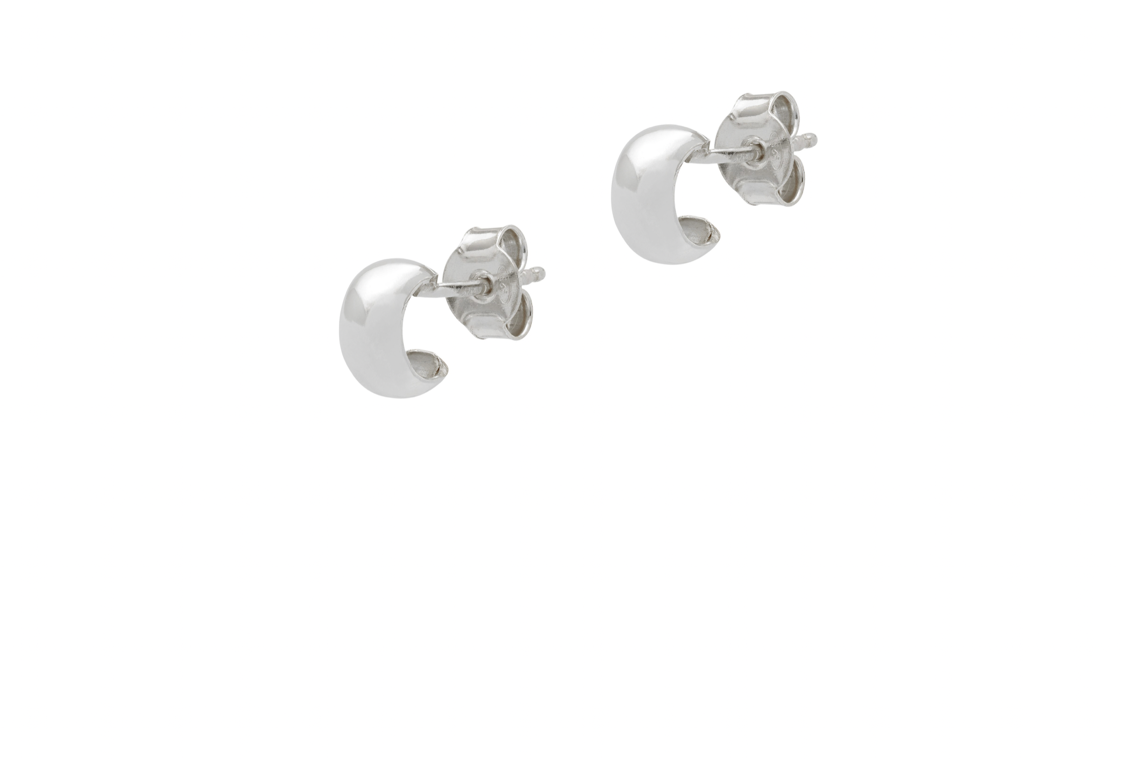 Mini half 2025 hoop earrings