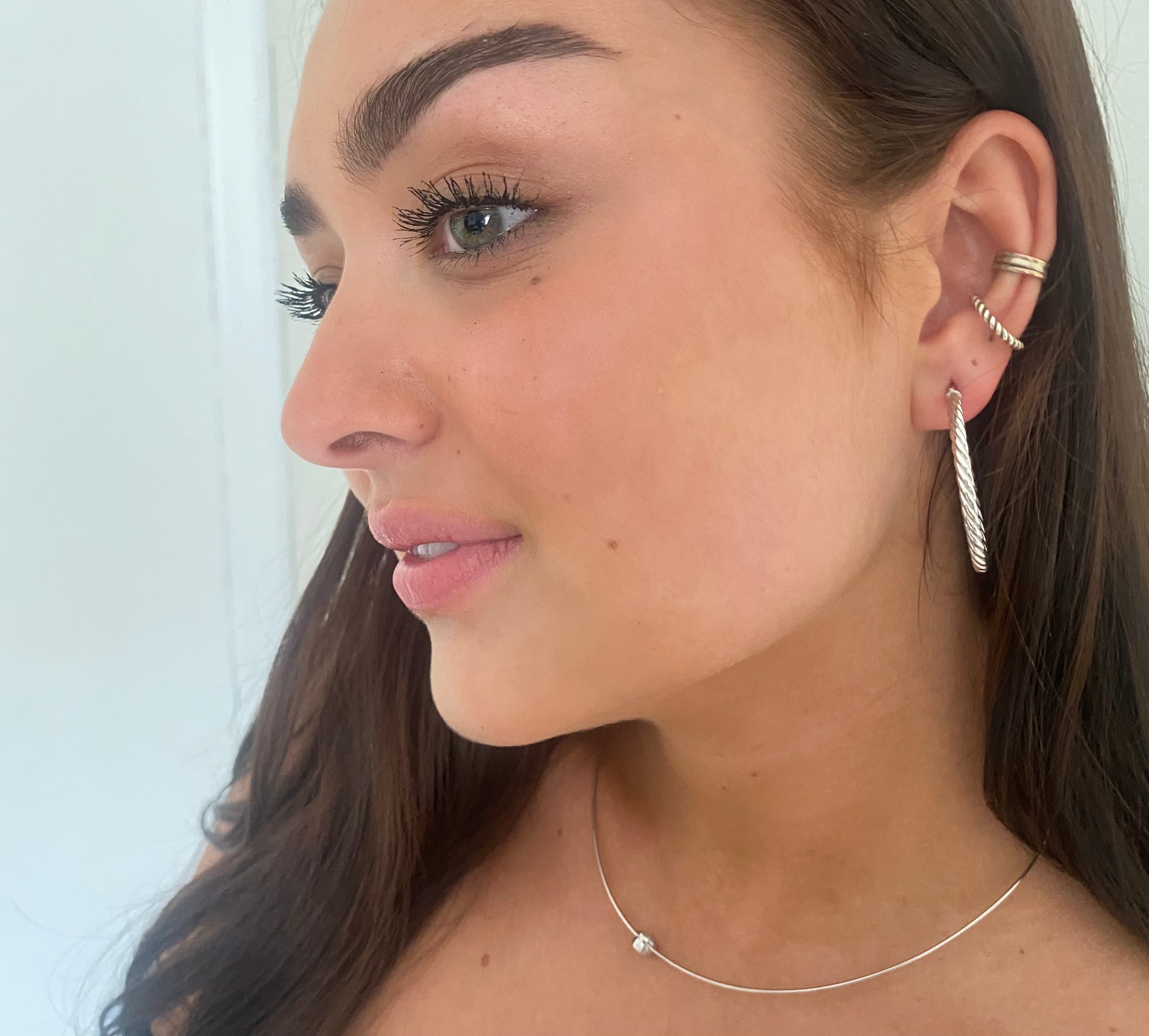Spiral Twist Hoops - Silver - The Hoop