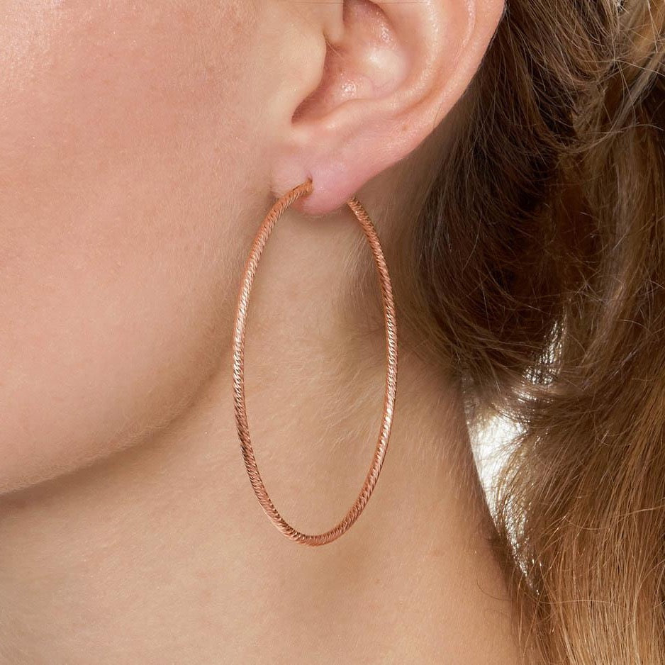 Rose gold XL Hoop Earrings