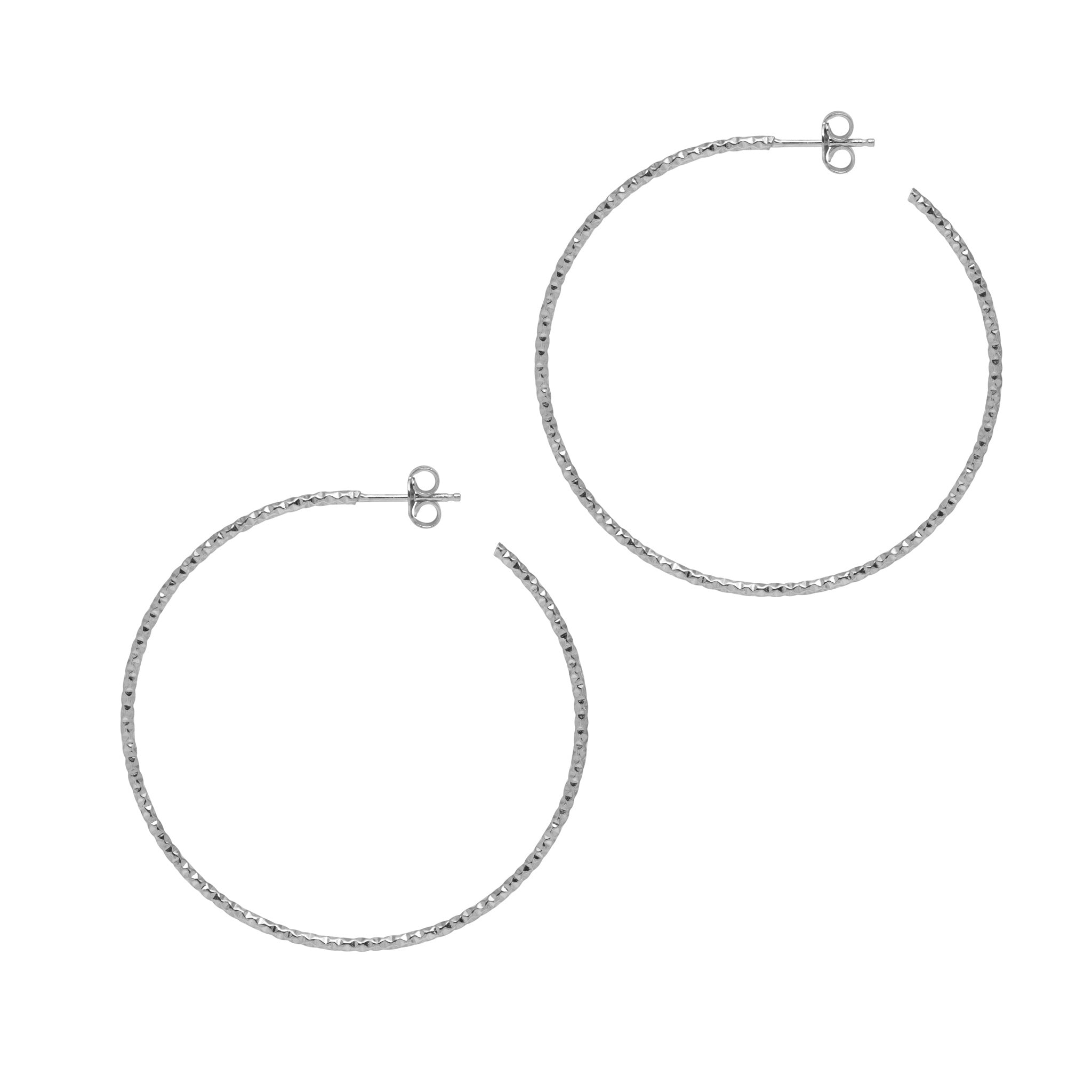 Sparkly hoop earrings