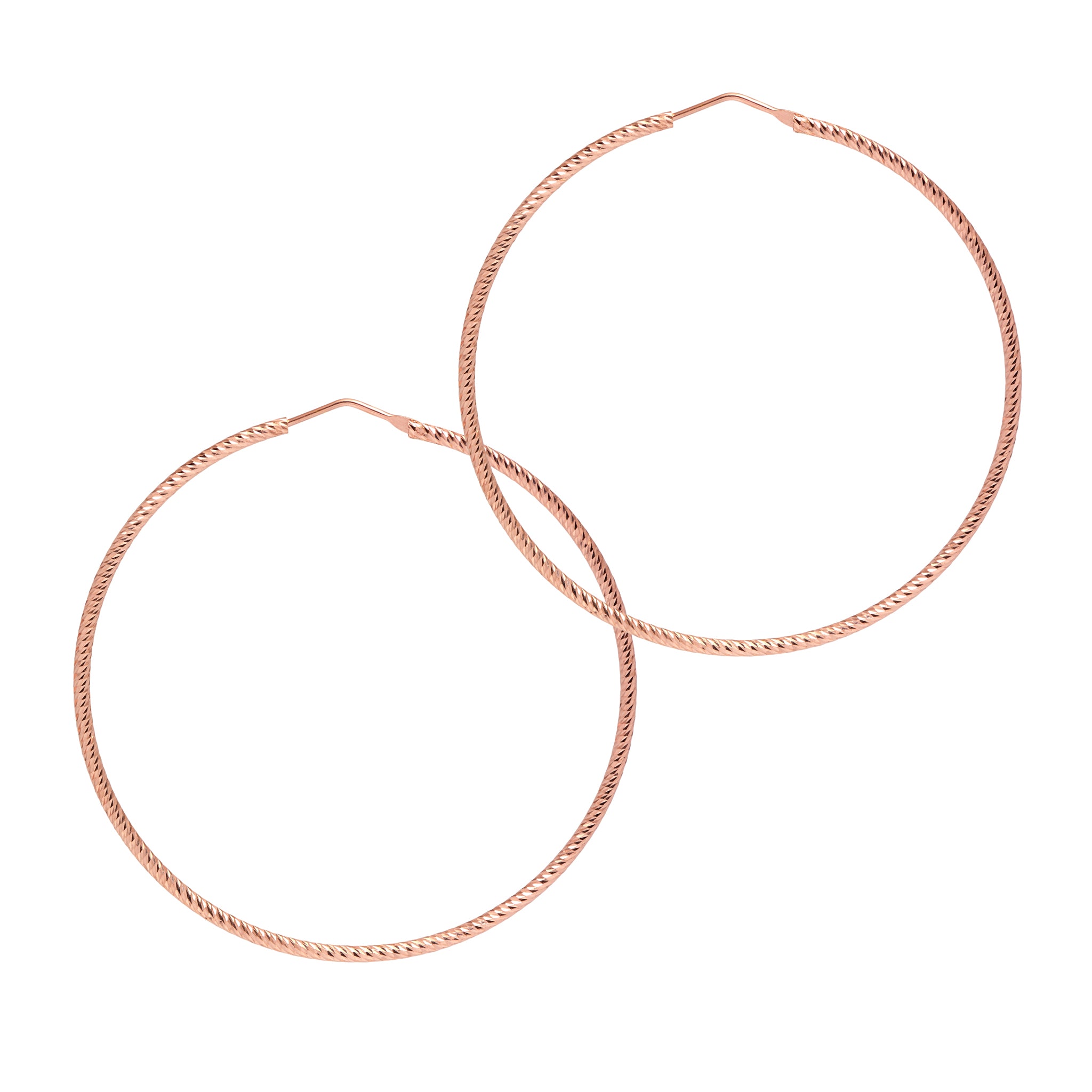 XL Hoops - Rose Gold Sparkly