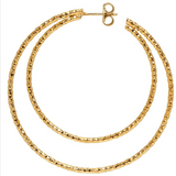 sparkly gold hoops
